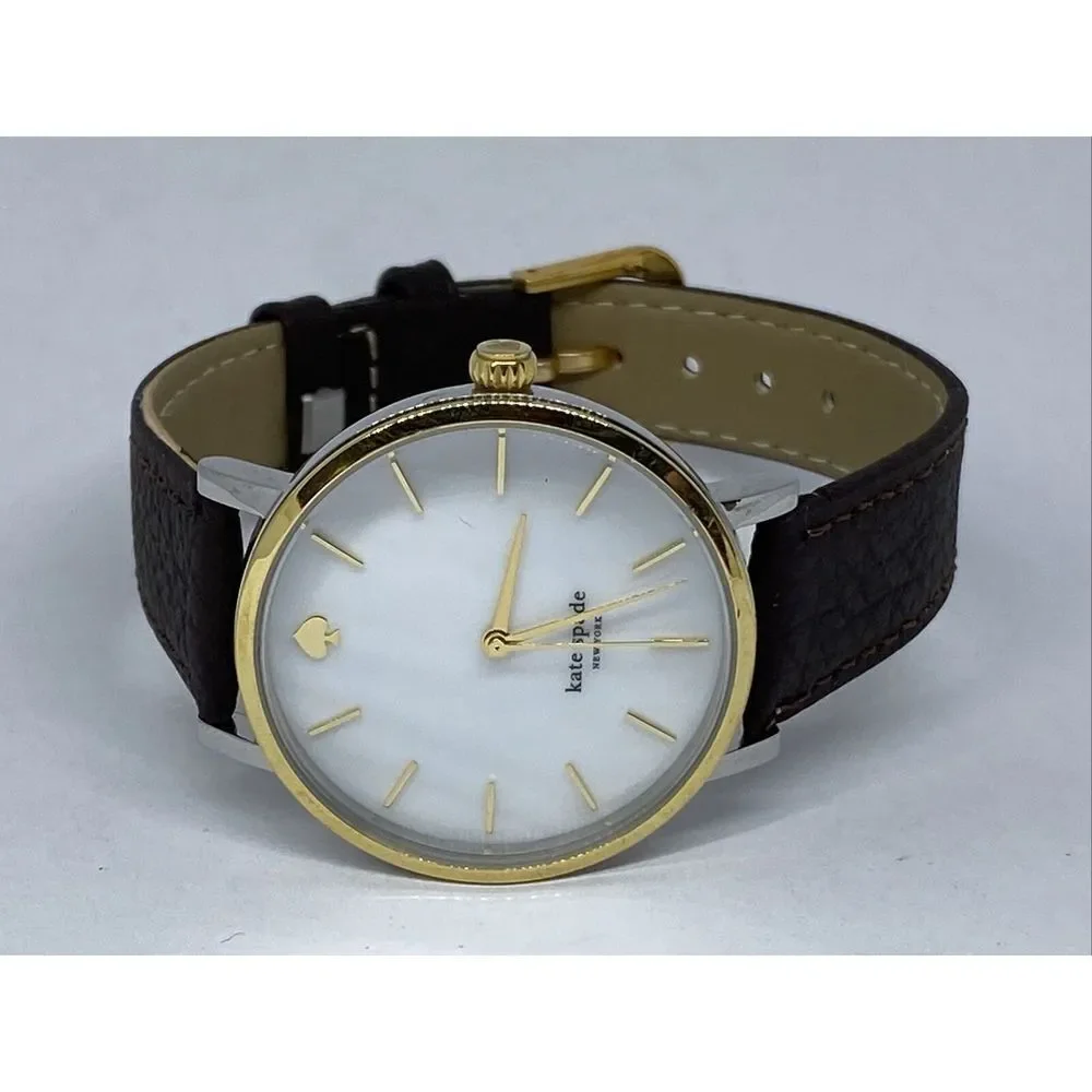 Kate Spade New York 0781 Women Brown Leather White Analog Dial Wrist Watch XX578